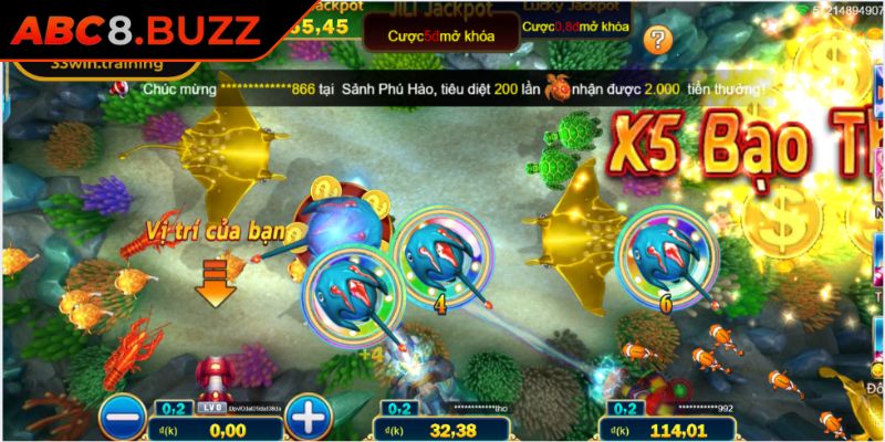 Bắn cá dễ dàng ABC8 cho cảm giác chân thực 
