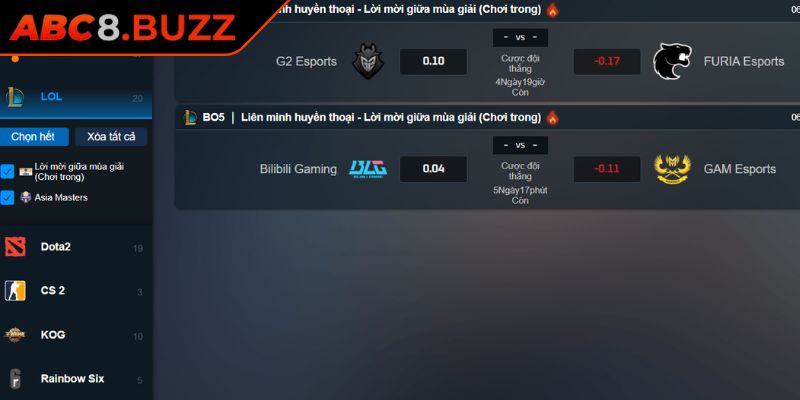 Khái quát sảnh E-Sport ABC8
