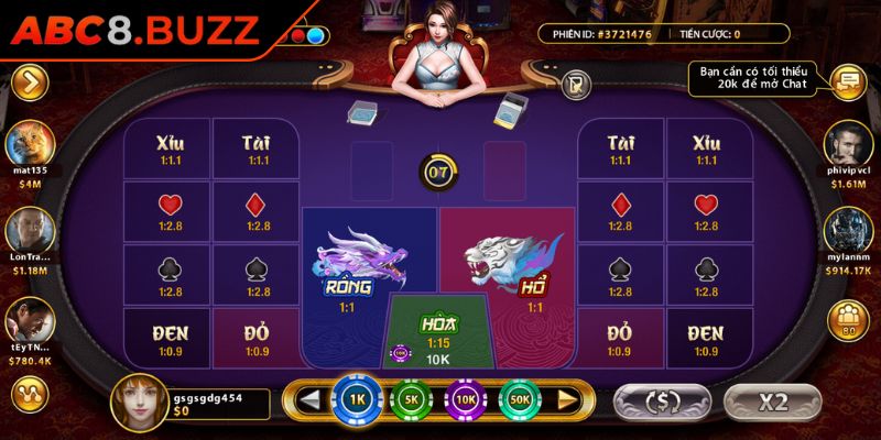 Tổng quan về trò chơi Rồng hổ ABC8 hiện nay 
